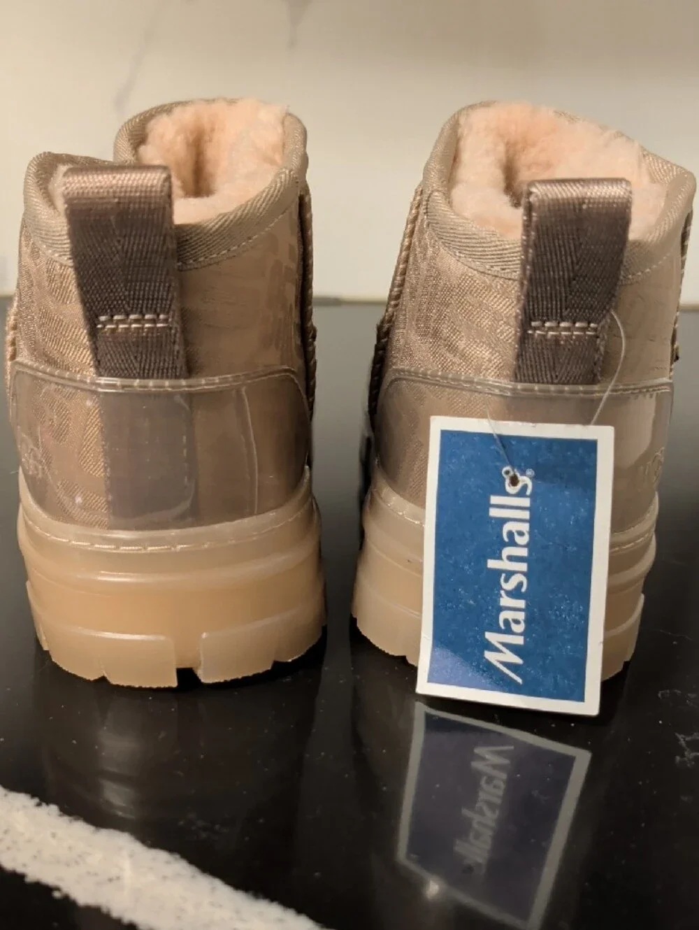 UGG Classic Ultra Mini Clear Monogram Boots Size 8 NWOT MSRP $150